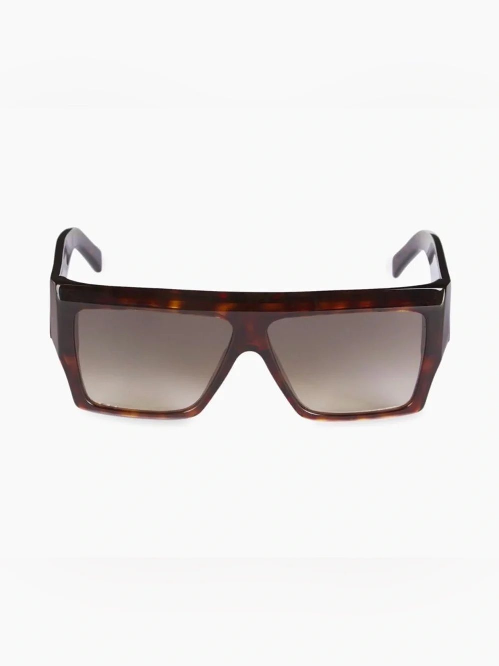 CELINE CL400921 60mm Oversized Square Unisex Sunglasses NWT Dark Havana 52F